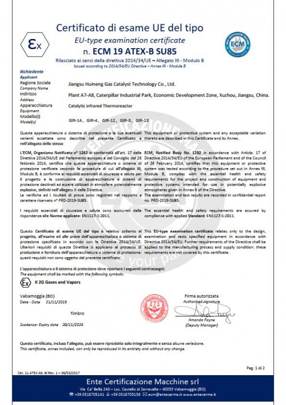 Certificate of honor